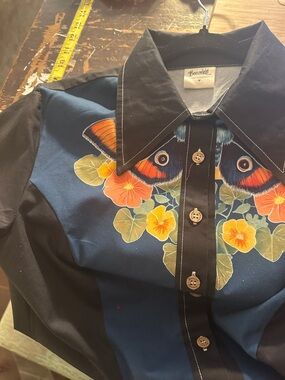 M, 20” Bust Cowboy Butterfly Dress/tunic, Cotton, Boutique Brand Small Batch